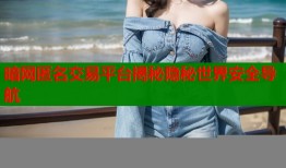 暗网匿名交易平台揭秘隐秘世界安全导航