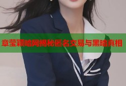 章莹颖暗网揭秘匿名交易与黑暗真相