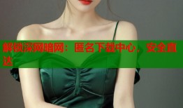 解锁深网暗网：匿名下载中心，安全直达