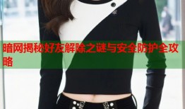 暗网揭秘好友解除之谜与安全防护全攻略