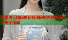 直接进入暗网揭秘隐秘网络世界的真相与安全指南