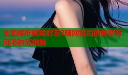 全面解析解除好友2暗网背后的秘密与风险防范措施