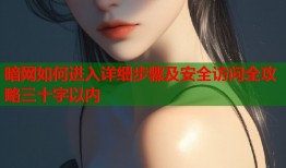 暗网如何进入详细步骤及安全访问全攻略三十字以内