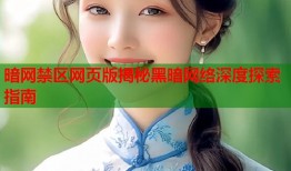 暗网禁区网页版揭秘黑暗网络深度探索指南