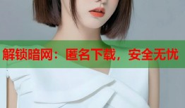 解锁暗网：匿名下载，安全无忧