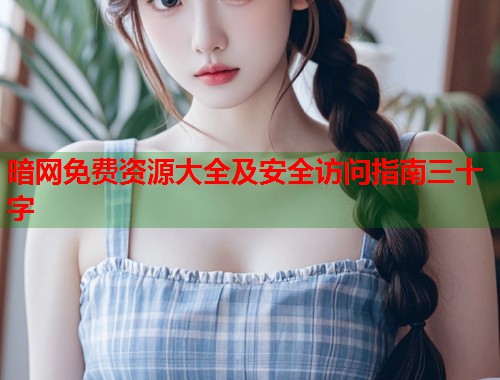 暗网免费资源大全及安全访问指南三十字