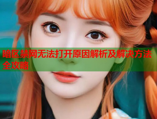 暗区禁网无法打开原因解析及解决方法全攻略