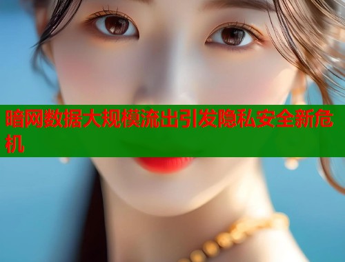 暗网数据大规模流出引发隐私安全新危机